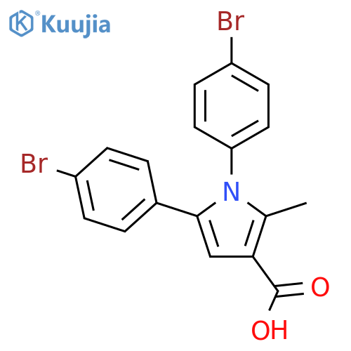 1,5-Bis(4-bromophenyl)-2-methyl-1h-pyrrole-3-carboxylic acid structure