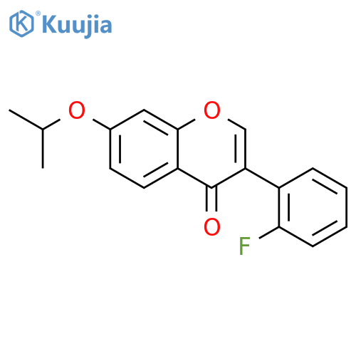 3-(2-fluorophenyl)-7-(propan-2-yloxy)-4H-chromen-4-one structure