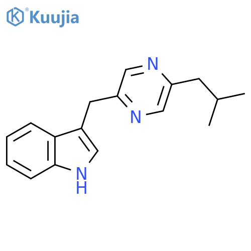 1H-Indole, 3-[[5-(2-methylpropyl)pyrazinyl]methyl]- structure