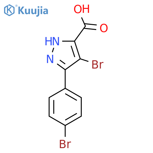 4-Bromo-3-(4-bromophenyl)-1H-pyrazole-5-carboxylic acid structure