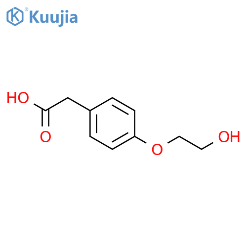 Benzeneacetic acid,4-(2-hydroxyethoxy)- structure
