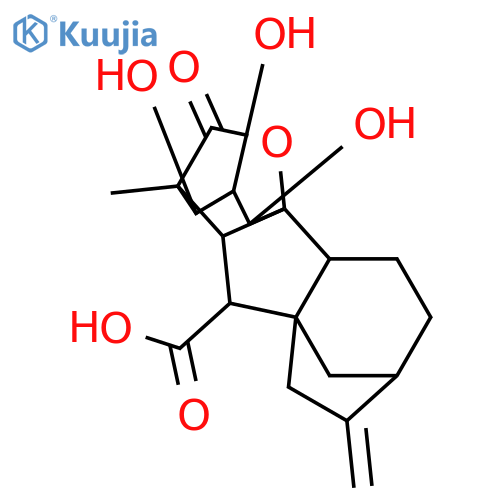 Gibbane-1,10-dicarboxylic acid, 2,3,4,4a-tetrahydroxy-1-methyl-8-methylene-, 1,4a-lactone, (1α,2β,3α,4α,4aα,4bβ,10β)- (9CI) structure