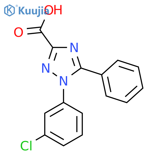 1-(3-Chlorophenyl)-5-phenyl-1,2,4-triazole-3-carboxylic acid structure