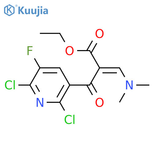 ethyl 2-(2,6-dichloro-5-fluoronicotinoyl)-3-(dimethylamino)acrylate structure