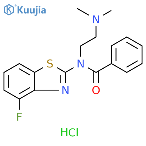N-[2-(dimethylamino)ethyl]-N-(4-fluoro-1,3-benzothiazol-2-yl)benzamide hydrochloride structure
