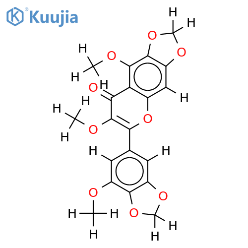 3,3',5-Tri-Me,4',5':6,7-bis(methylene)ether-3,3',4',5,5',6,7-Heptahydroxyflavone structure