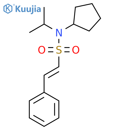 N-cyclopentyl-2-phenyl-N-(propan-2-yl)ethene-1-sulfonamide structure