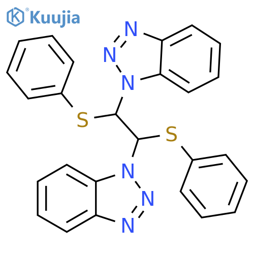 1-[2-(1H-1,2,3-Benzotriazol-1-yl)-1,2-bis(phenylsulfanyl)ethyl]-1H-1,2,3-benzotriazole structure