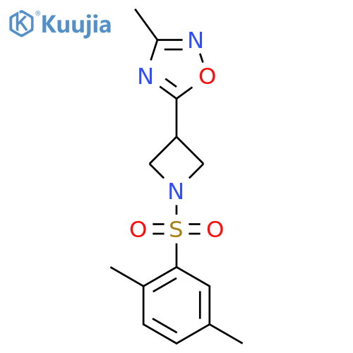 5-[1-(2,5-dimethylbenzenesulfonyl)azetidin-3-yl]-3-methyl-1,2,4-oxadiazole structure