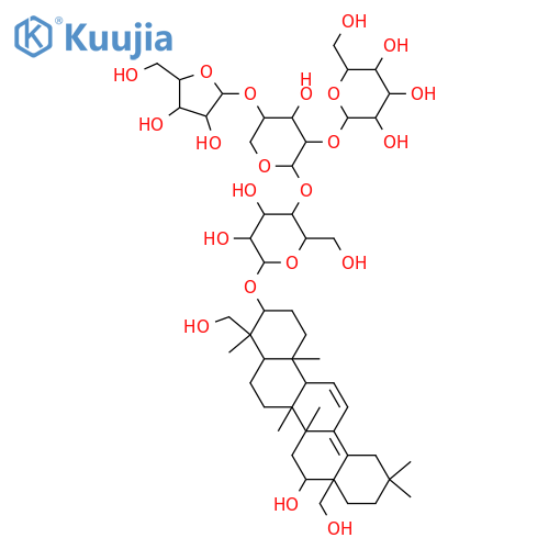 b-D-Glucopyranoside, (3b,4a,16a)-16,23,28-trihydroxyoleana-11,13(18)-dien-3-yl O-a-L-arabinofuranosyl-(1&reg;4)-O-[b-D-glucopyranosyl-(1&reg;2)]-O-a-L-arabinopyranosyl-(1&reg;4)- (9CI) structure