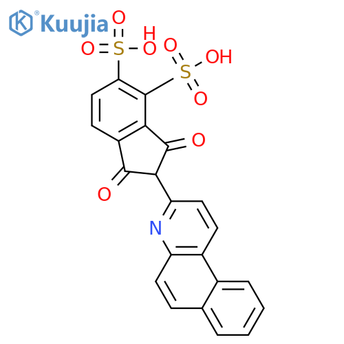 1H-Indene-1,3(2H)-dione,2-benzo[f]quinolin-3-yl-, disulfo deriv. structure