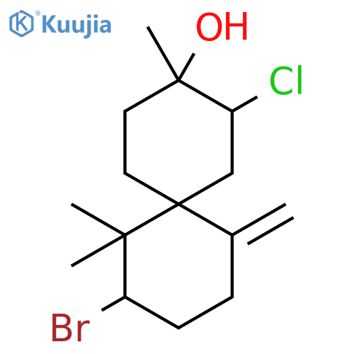 (2S,3R,8R)-8-bromo-2-chloro-3,7,7-trimethyl-11-methylidenespiro[5.5]undecan-3-ol structure