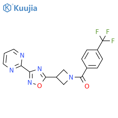 2-(5-{1-4-(trifluoromethyl)benzoylazetidin-3-yl}-1,2,4-oxadiazol-3-yl)pyrimidine structure