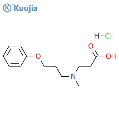 3-methyl(3-phenoxypropyl)aminopropanoic acid hydrochloride structure