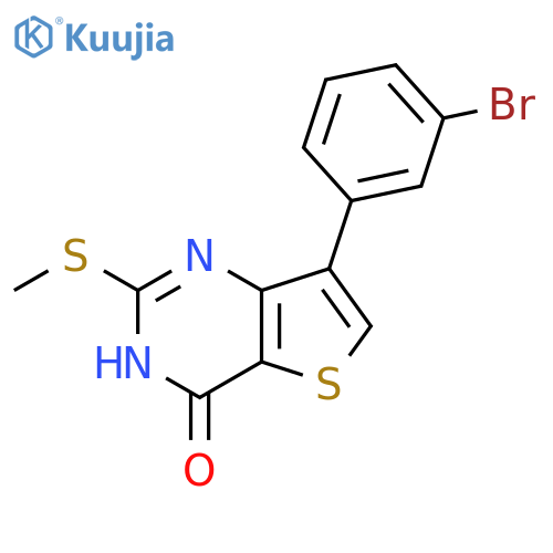 7-(3-Bromophenyl)-2-(methylsulfanyl)-3H,4H-thieno[3,2-d]pyrimidin-4-one structure