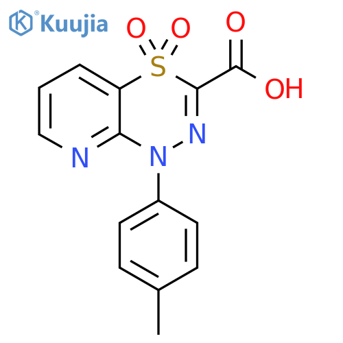 1-(4-methylphenyl)-1H-pyrido[2,3-e][1,3,4]thiadiazine-3-carboxylic acid 4,4-dioxide structure