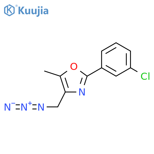 4-(azidomethyl)-2-(3-chlorophenyl)-5-methyl-1,3-oxazole structure