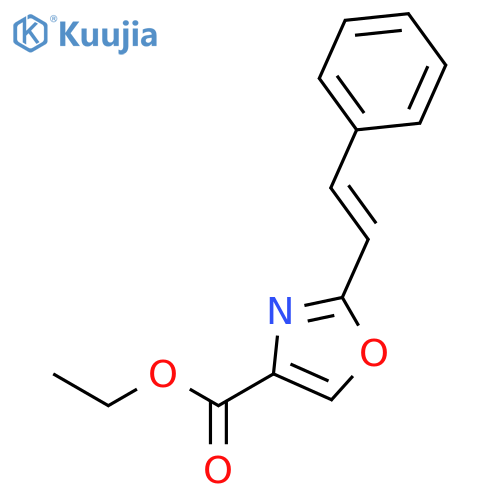 ethyl 2-(E)-2-phenylethenyl-1,3-oxazole-4-carboxylate structure