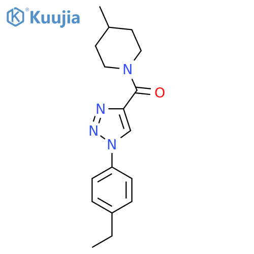 1-[1-(4-ethylphenyl)-1H-1,2,3-triazole-4-carbonyl]-4-methylpiperidine structure