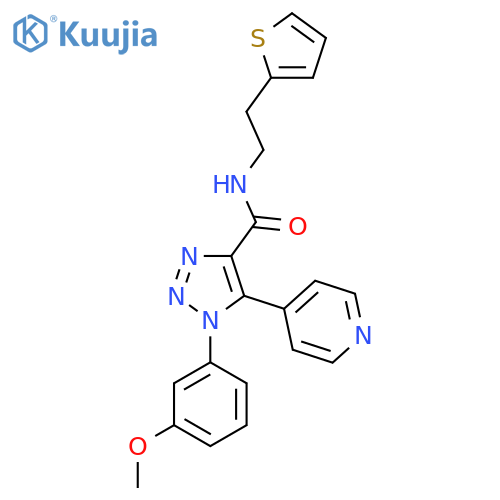 1-(3-methoxyphenyl)-5-(pyridin-4-yl)-N-[2-(thiophen-2-yl)ethyl]-1H-1,2,3-triazole-4-carboxamide structure