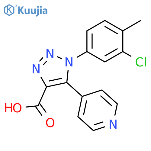 1-(3-chloro-4-methylphenyl)-5-pyridin-4-yl-1H-1,2,3-triazole-4-carboxylic acid structure