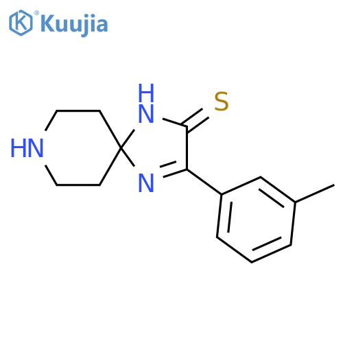 3-(3-Methylphenyl)-1,4,8-triazaspiro[4.5]dec-3-ene-2-thione structure
