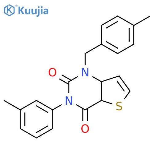 3-(3-methylphenyl)-1-[(4-methylphenyl)methyl]-1H,2H,3H,4H-thieno[3,2-d]pyrimidine-2,4-dione structure