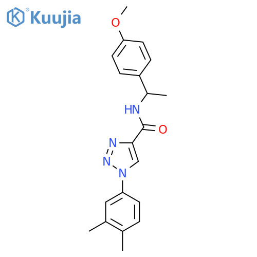 1-(3,4-dimethylphenyl)-N-[1-(4-methoxyphenyl)ethyl]-1H-1,2,3-triazole-4-carboxamide structure