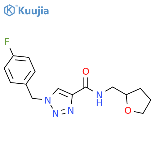 1-[(4-fluorophenyl)methyl]-N-[(oxolan-2-yl)methyl]-1H-1,2,3-triazole-4-carboxamide structure