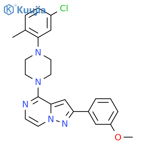 1-(5-chloro-2-methylphenyl)-4-[2-(3-methoxyphenyl)pyrazolo[1,5-a]pyrazin-4-yl]piperazine structure