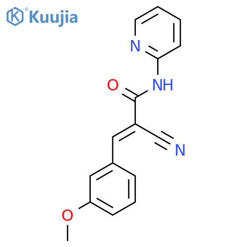 2-Propenamide, 2-cyano-3-(3-methoxyphenyl)-N-2-pyridinyl- structure