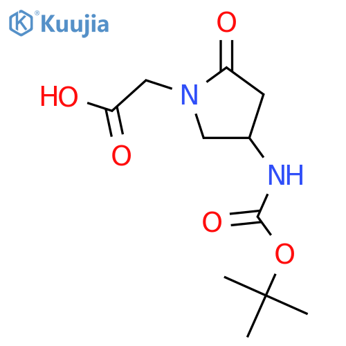 4-(Boc-amino)-2-oxopyrrolidine-1-acetic Acid structure