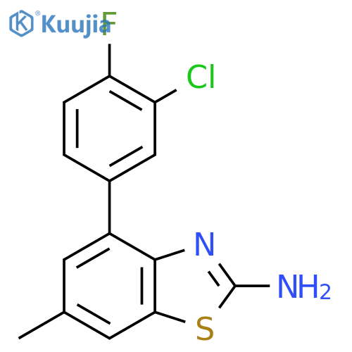 4-(3-Chloro-4-fluorophenyl)-6-methylbenzo[d]thiazol-2-amine structure