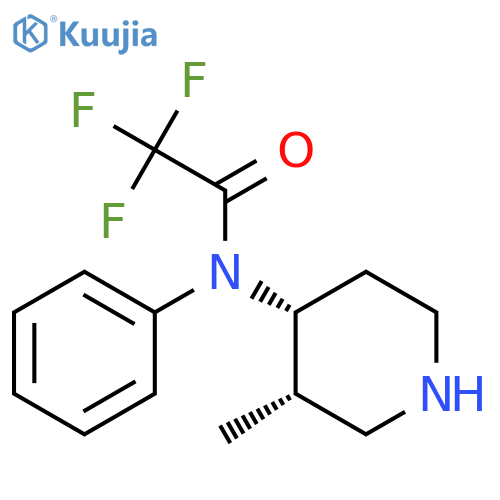 rac-cis 3-Methyl-N-phenylamino-4-piperidinamine N-Trifluroacetate structure