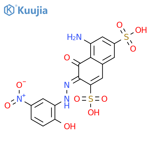 2,7-Naphthalenedisulfonicacid, 5-amino-4-hydroxy-3-[2-(2-hydroxy-5-nitrophenyl)diazenyl]- structure