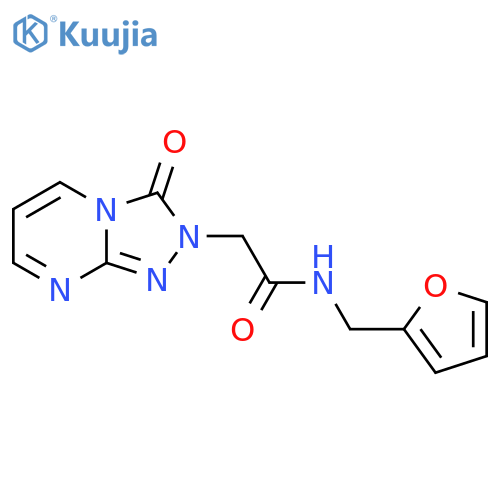N-(furan-2-yl)methyl-2-{3-oxo-2H,3H-1,2,4triazolo4,3-apyrimidin-2-yl}acetamide structure