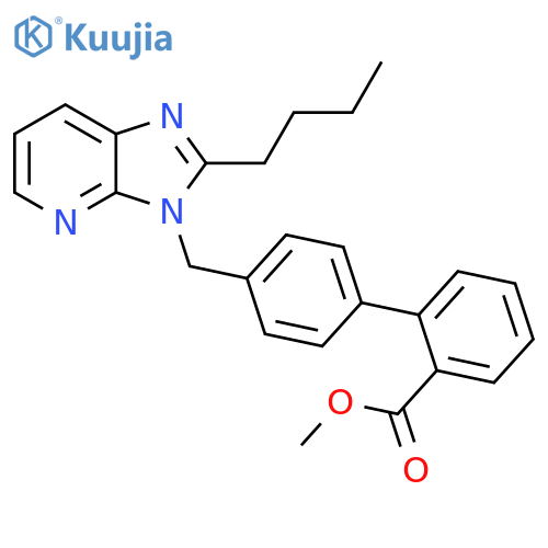 [1,1'-Biphenyl]-2-carboxylic acid, 4'-[(2-butyl-3H-imidazo[4,5-b]pyridin-3-yl)methyl]-, methyl ester structure
