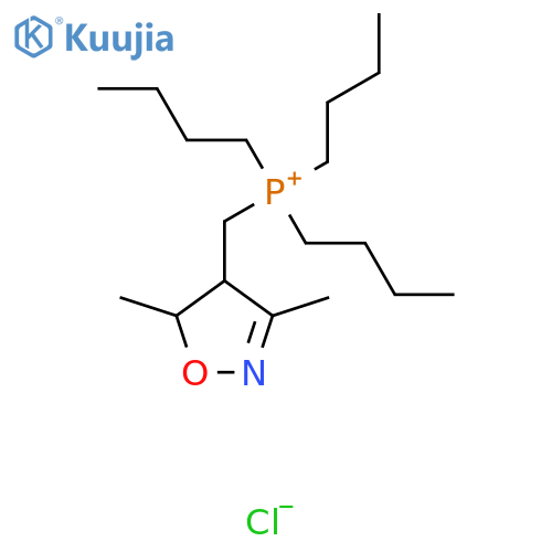 Tributyl[(3,5-dimethyl-4,5-dihydroisoxazol-4-yl)methyl]phosphonium chloride structure