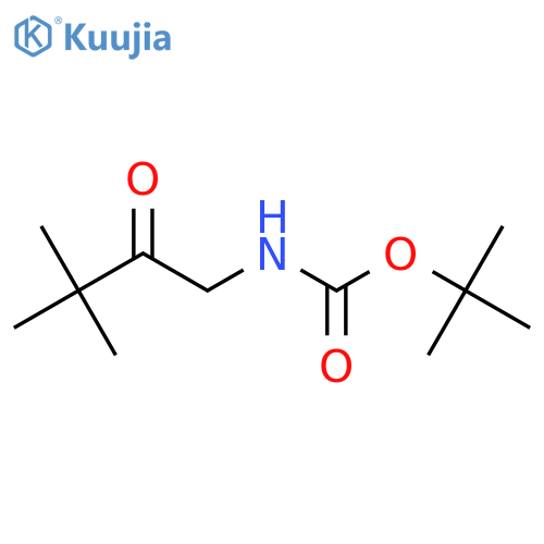 tert-butyl N-(3,3-dimethyl-2-oxobutyl)carbamate structure