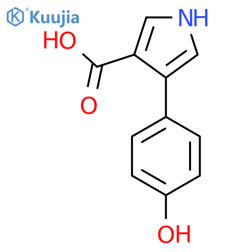 4-(4-Hydroxyphenyl)-1H-pyrrole-3-carboxylic acid structure
