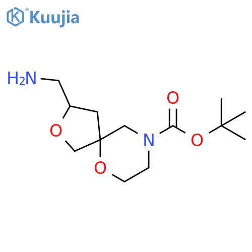 Tert-Butyl 3-(Aminomethyl)-2,6-Dioxa-9-Azaspiro[4.5]Decane-9-Carboxylate(WX100681) structure