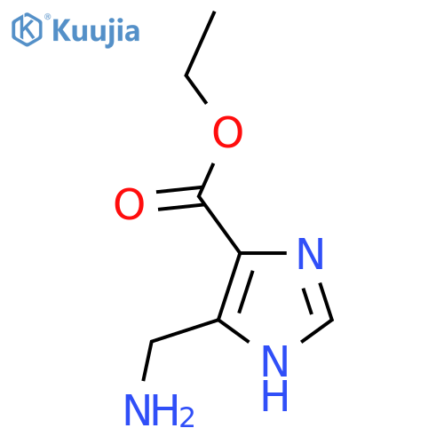 5-Aminomethyl-3H-imidazole-4-carboxylic acid ethyl ester structure