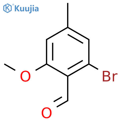 Benzaldehyde, 2-bromo-6-methoxy-4-methyl- structure