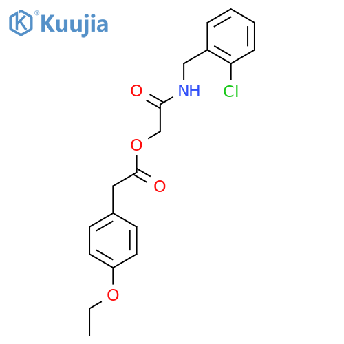 {[(2-chlorophenyl)methyl]carbamoyl}methyl 2-(4-ethoxyphenyl)acetate structure