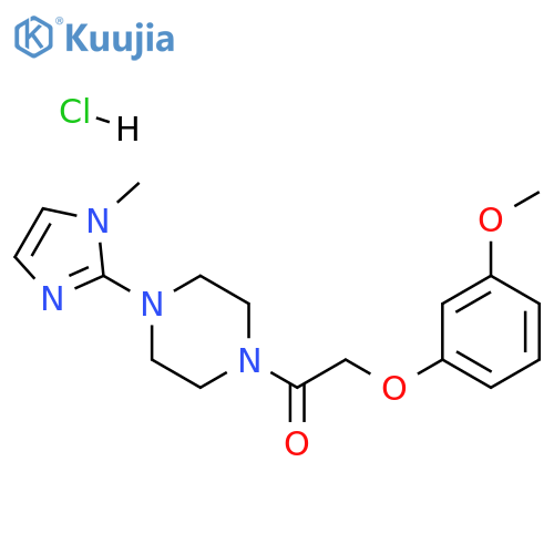 2-(3-methoxyphenoxy)-1-[4-(1-methyl-1H-imidazol-2-yl)piperazin-1-yl]ethan-1-one hydrochloride structure