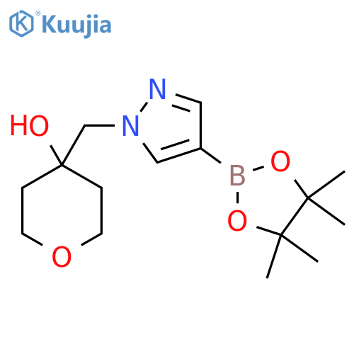 4-{[4-(tetramethyl-1,3,2-dioxaborolan-2-yl)-1H-pyrazol-1-yl]methyl}oxan-4-ol structure