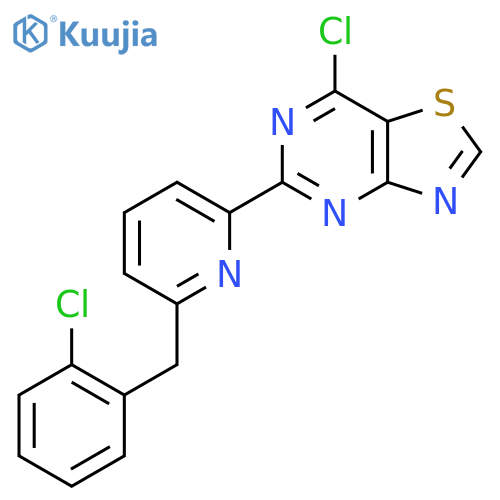 7-Chloro-5-(6-(2-chlorobenzyl)pyridin-2-yl)thiazolo[4,5-d]pyrimidine structure
