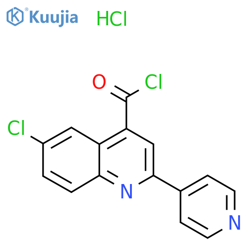 6-Chloro-2-(pyridin-4-yl)quinoline-4-carbonyl chloride hydrochloride structure