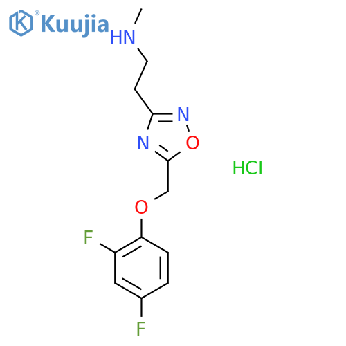 (2-{5-(2,4-Difluorophenoxy)methyl-1,2,4-oxadiazol-3-yl}Ethyl)methylamine Hydrochloride structure