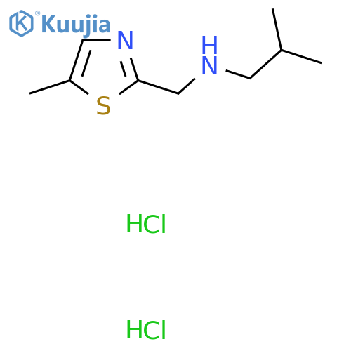 2-Methyl-N-[(5-methyl-1,3-thiazol-2-yl)methyl]propan-1-amine;dihydrochloride structure